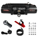 13500lbs Electric Winch 12V Steel Rope Truck Trailer Towing OffRoad Powerful Motor Truck Trailer Towing Electric Winch - Image 2