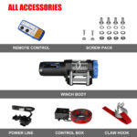 Manufacturers Wholesale Steel Electric Recovery Winch 12V/24V Small Off-Road Vehicle Portable Self-Help Winch Wireless Remote - Image 3