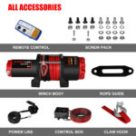 Hot Selling 2000-12000lbs 12V 24V off Road 4x4 Car Electric Winch Steel Wire Electric Winch - Image 3
