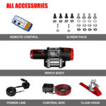 High-Performance Electric Winch 4500lbs Capacity for 4x4 Vehicles 12V/24V Steel Wire Rope Durable Steel Material - Image 3