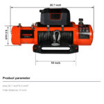 High Quality 9500 12000 14500 17000 20000  Lbs Winch off Road 4x4 Emergency Rescue 12v 24v Portable Electric Winch - Image 2
