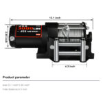 3000lb Electric Car Winch with Steel Wire Rope 12v 24v Durable Steel Material Electric Winch - Image 2
